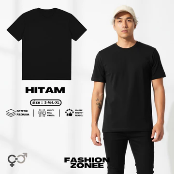 Kaos Polos Cotton Combed Premium Lengan Pendek Premium Pria Wanita