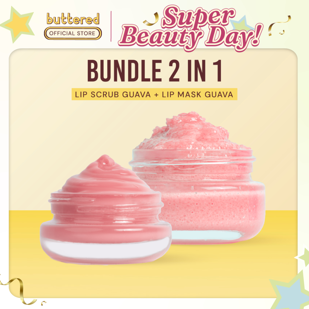 Jual Buttered Combo Bundle 2in1 Lip Scrub + Lip Mask Paket 2 in 1 ...