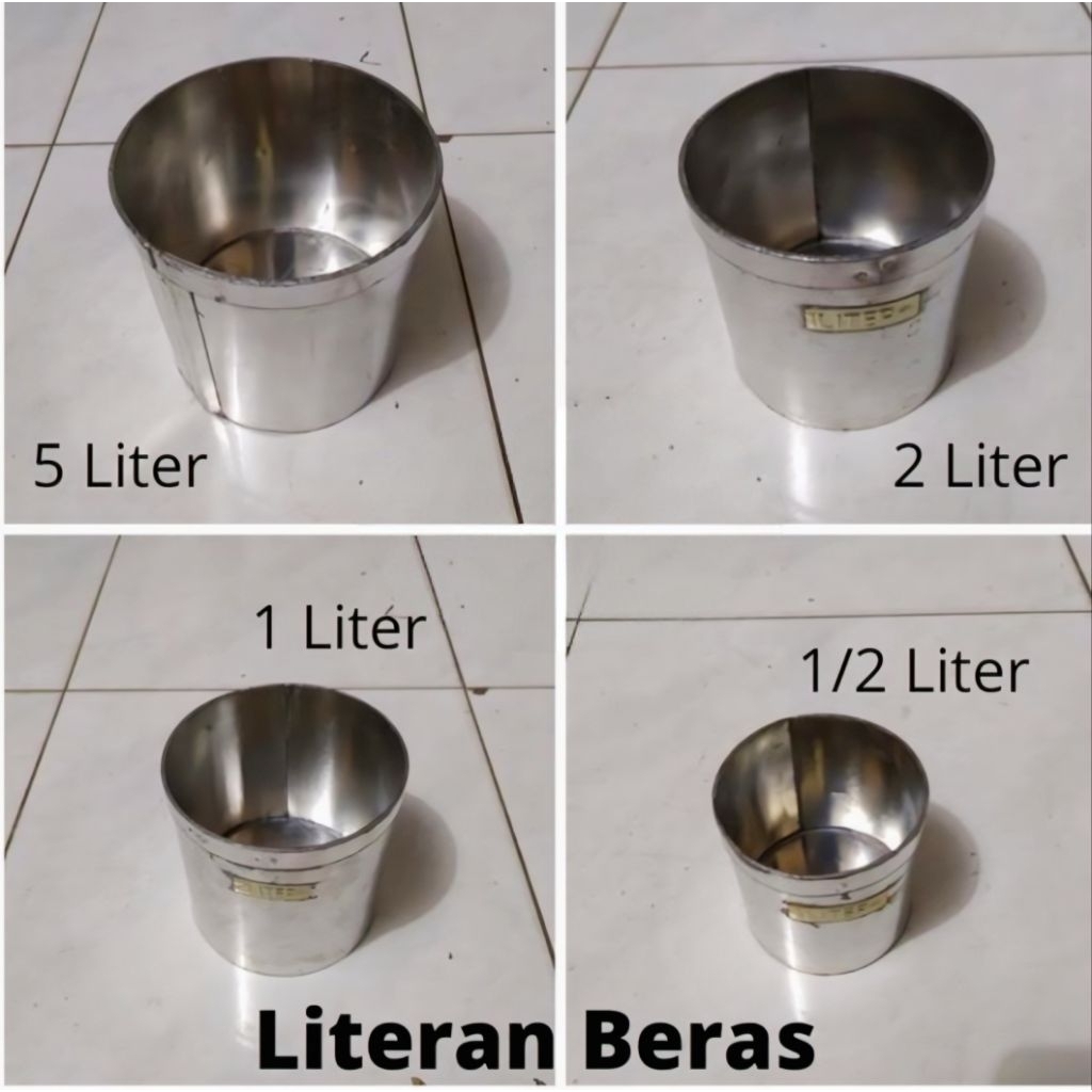 Jual Literan Beras Ukuran 1/2 Liter, 1 Liter ,2 Liter dan 5 Liter Plat ...