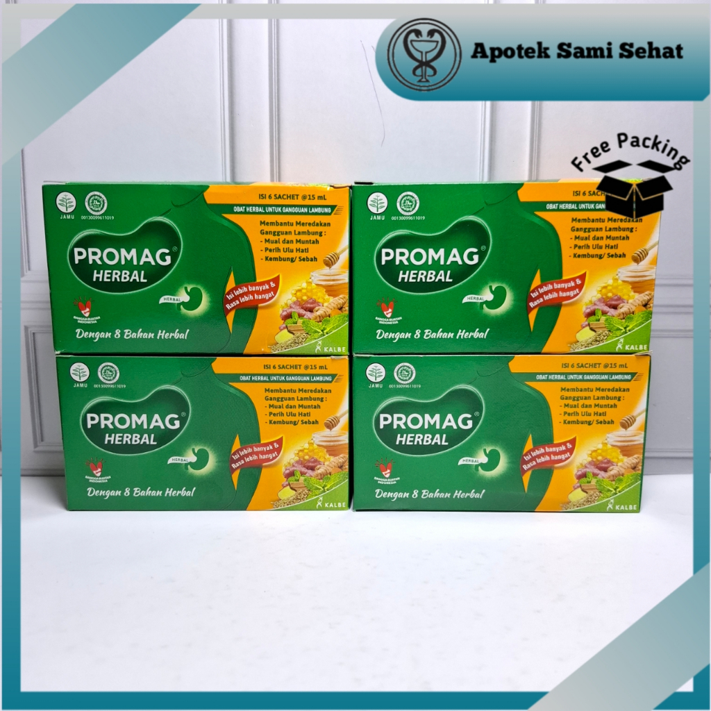 Jual 4 BOX PROMAG HERBAL 15 ML @6 SACHET | Shopee Indonesia