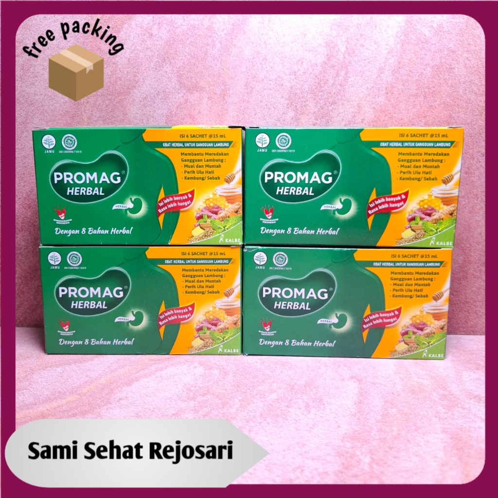 Jual 4 box Promag Herbal 15ml Sachet 6s | Shopee Indonesia