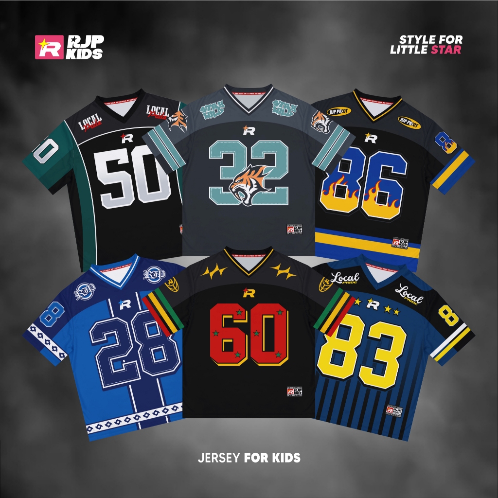 Jual RJP KIDS Kaos Jersey Anak DryFit Retro Vintage | Shopee Indonesia