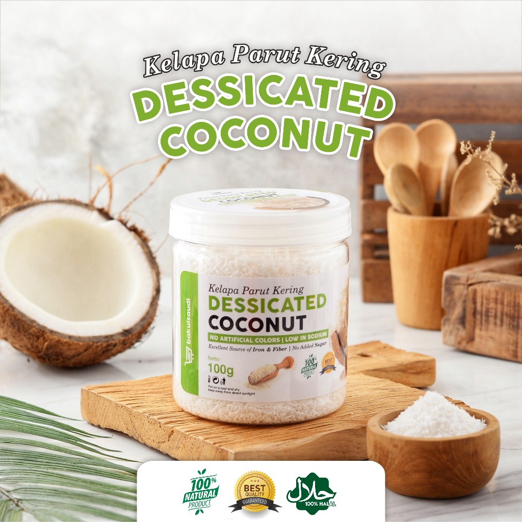 Jual Dessicated Coconut Flakes Premium Original 100% Kelapa Parut Serut ...