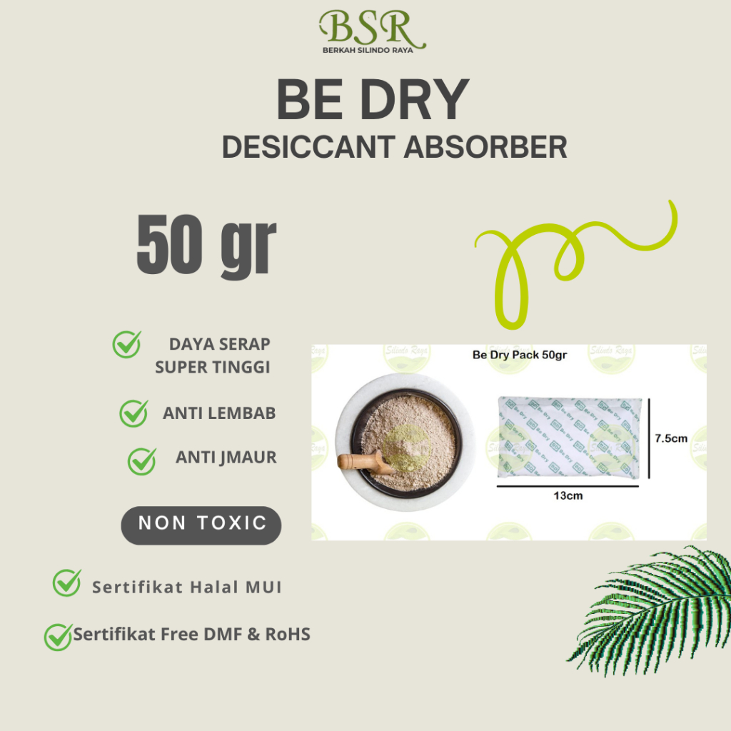 Jual Be Dry 50gr Desiccant Absorber Kemasan Single Pack Penyerap Lembab ...
