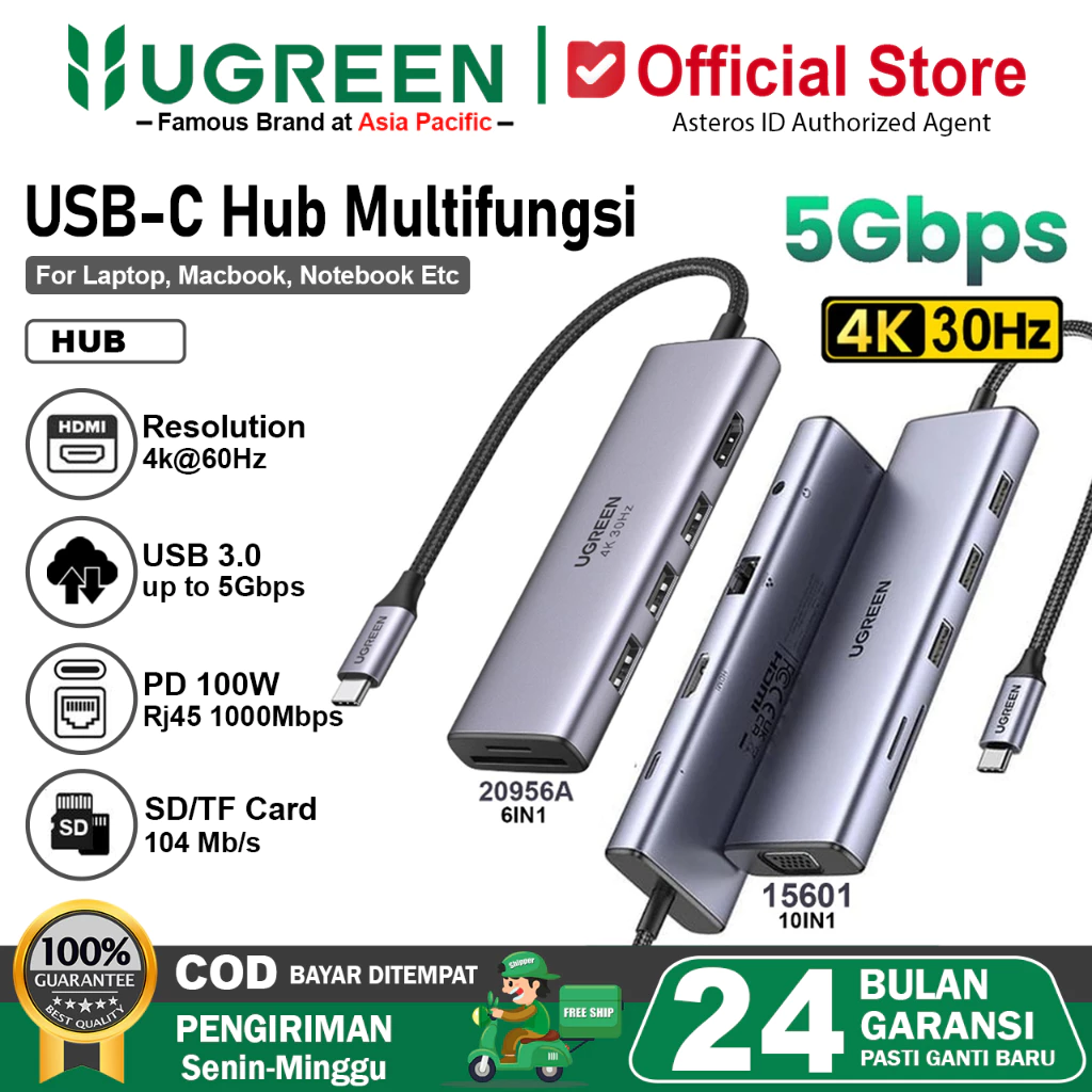 UGREEN USB HUB Type C To USB 3.0 4/5/6/7/9/10 in 1