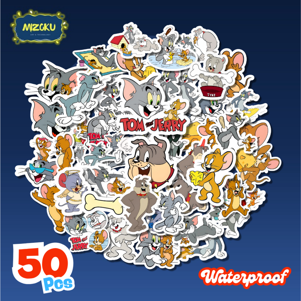 Jual STICKER PACK ANTI AIR TOM AND JERRY UNTUK SCRAPBOOK | TUMBLER | HP ...