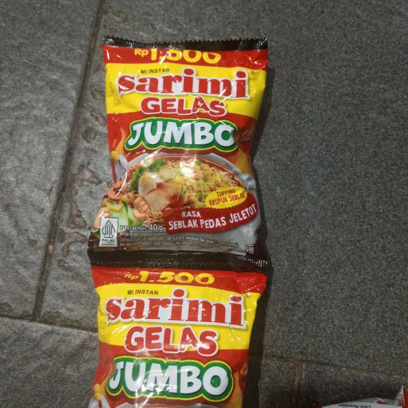 Jual SARIMI GELAS JUMBO RASA GEPREK DAN SEBLAK JELETOT 1 RENCENG ...
