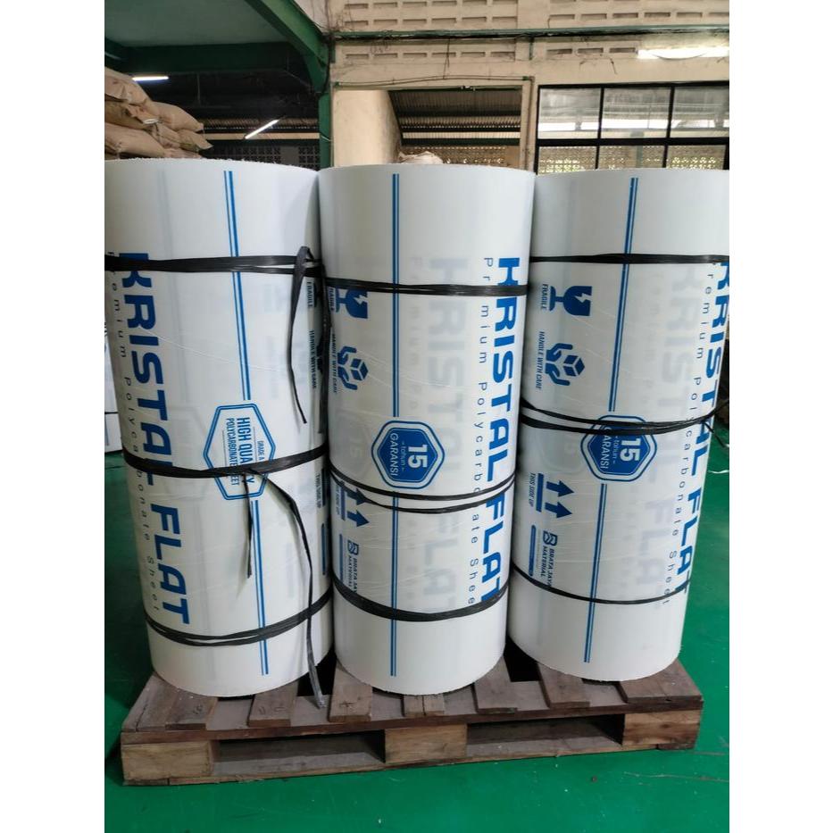 Jual Kristal Flat 1 Roll 50 Meter Atap Kanopi Polycarbonate tebal 1.5mm ...