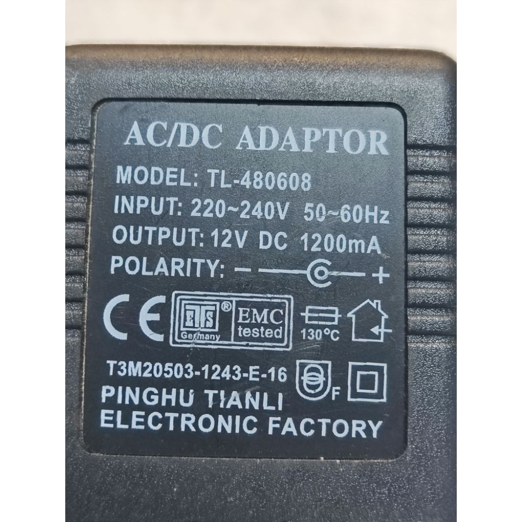 Jual Adaptor trafo TL-480608 12VDC 1200mA Jack standard 5,5mm | Shopee ...