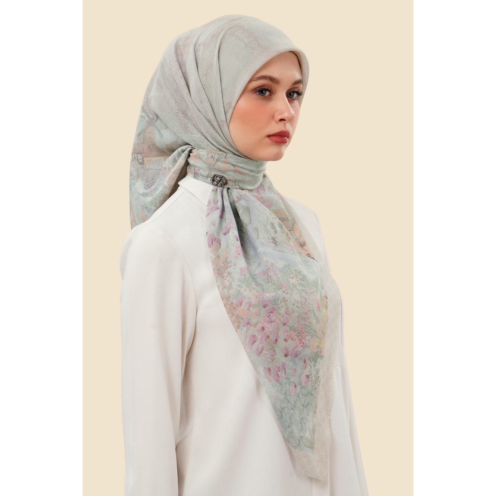 ZYTADELIA Arabella Scraves Series Printed Scarf Hijab Segi Empat Hijab Aire Voile Hijab Premium Hijab Motif