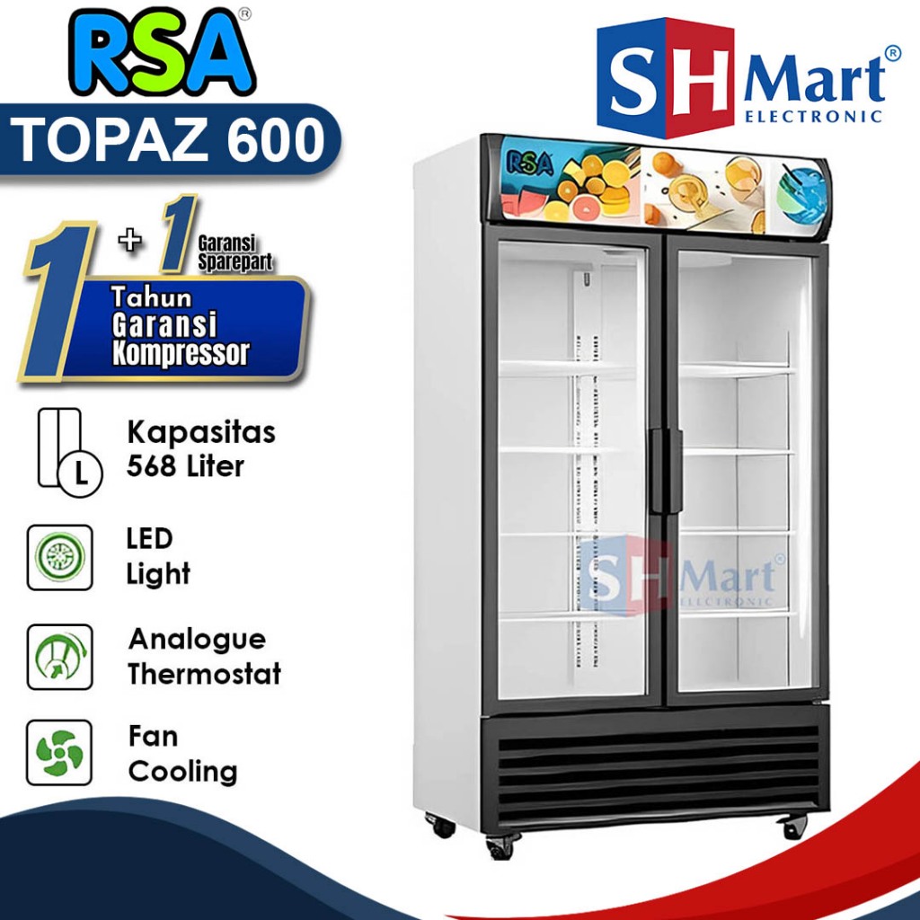 Jual SHOWCASE 2 PINTU RSA TOPAZ600 / TOPAZ750 / SHOWCASE 3 PINTU RSA ...