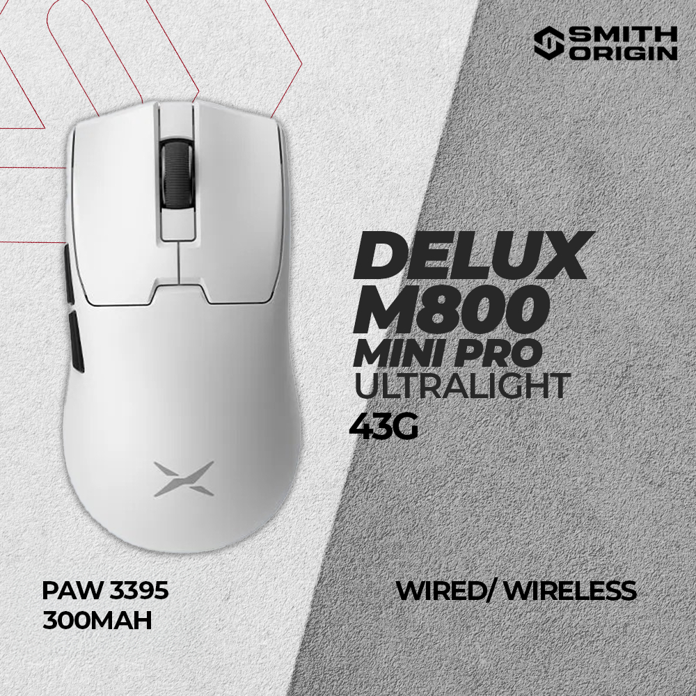 Jual DELUX M800 Mini Pro Tri-mode Connection Wireless Gaming Mouse ...