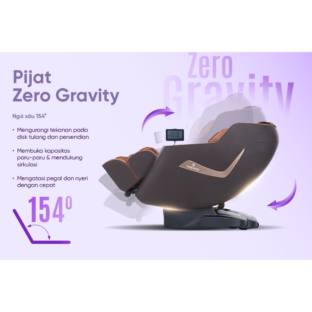 Toshiko Kursi Pijat T90 Zero Gravity Massage Chair foto 2