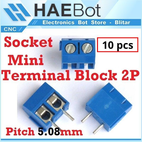 Jual [HAEBOT] Terminal Block Screw 2 Pin 250VAC 10A Penghubung PCB ...