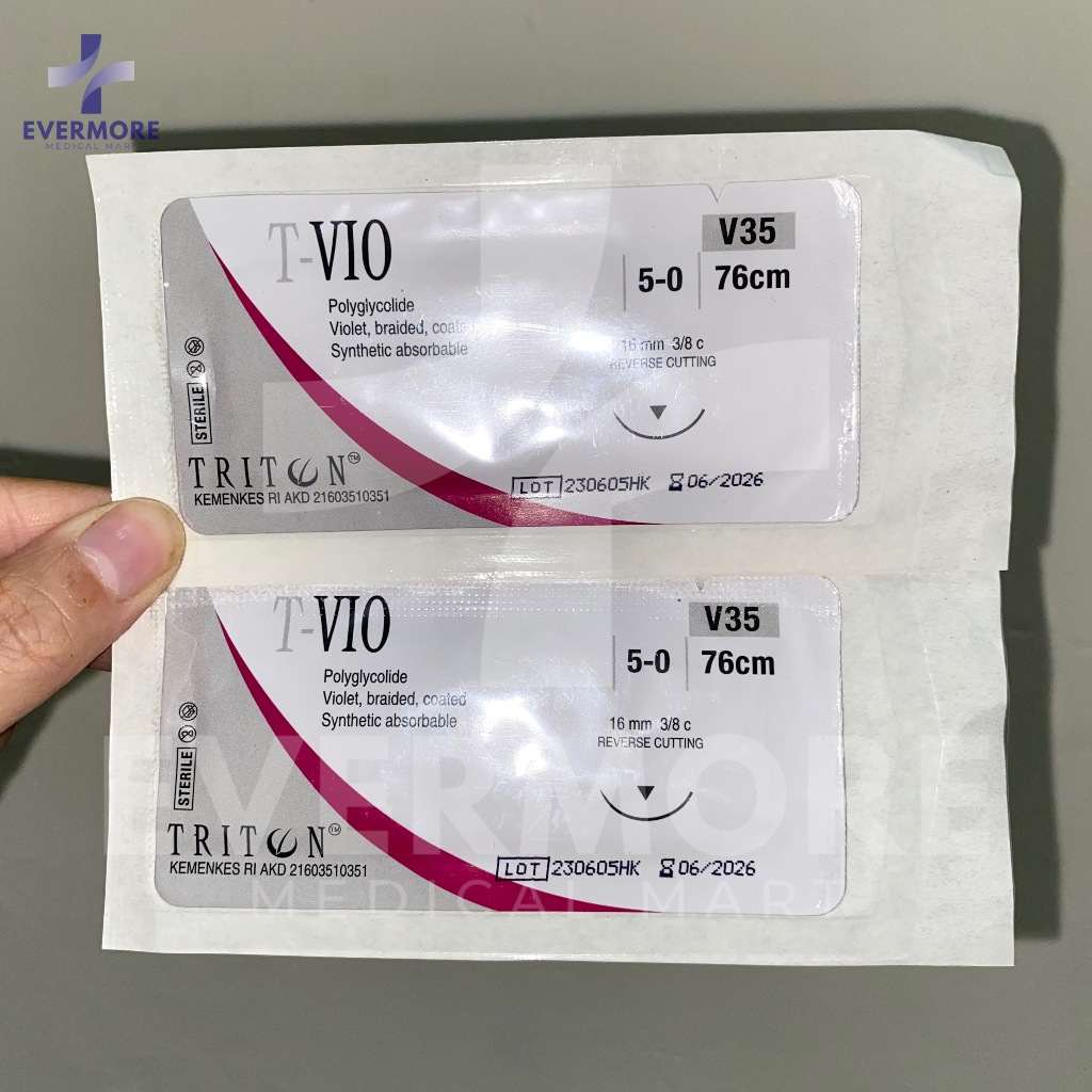 Jual Benang Jahit Medis T-VIO 5/0 | V35 | Polyglicolide Violet ...
