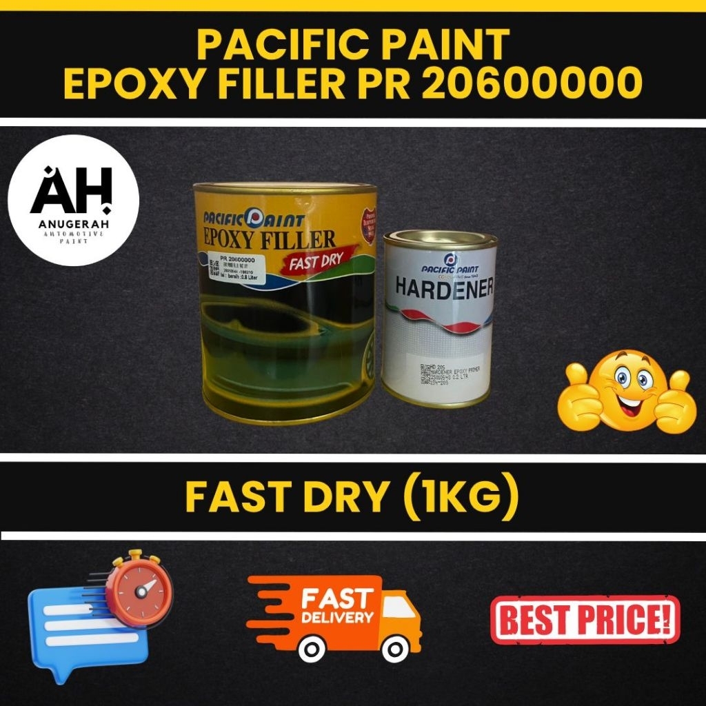 Jual Pacific Paint Epoxy Filler PR 20600000 Fast Dry (1KG / Set ...