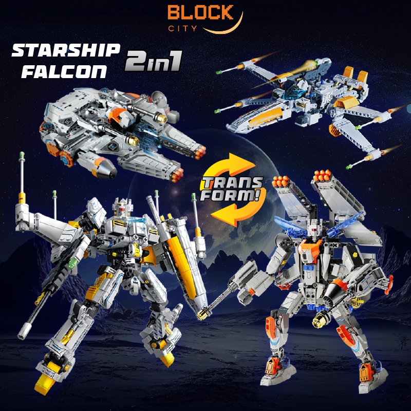 Jual Block City-FC Transform Starship - Robots Block Puzzle Bricks ...