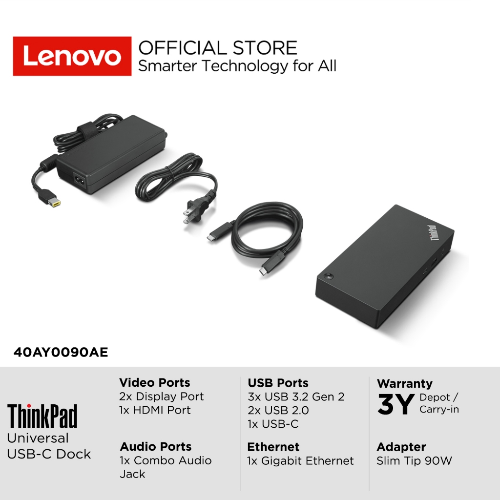 Dock Universale Lenovo ThinkPad Universal USB-C Smart Dock Con Supporto Thunderbolt 4 E Monitor 8K - 2