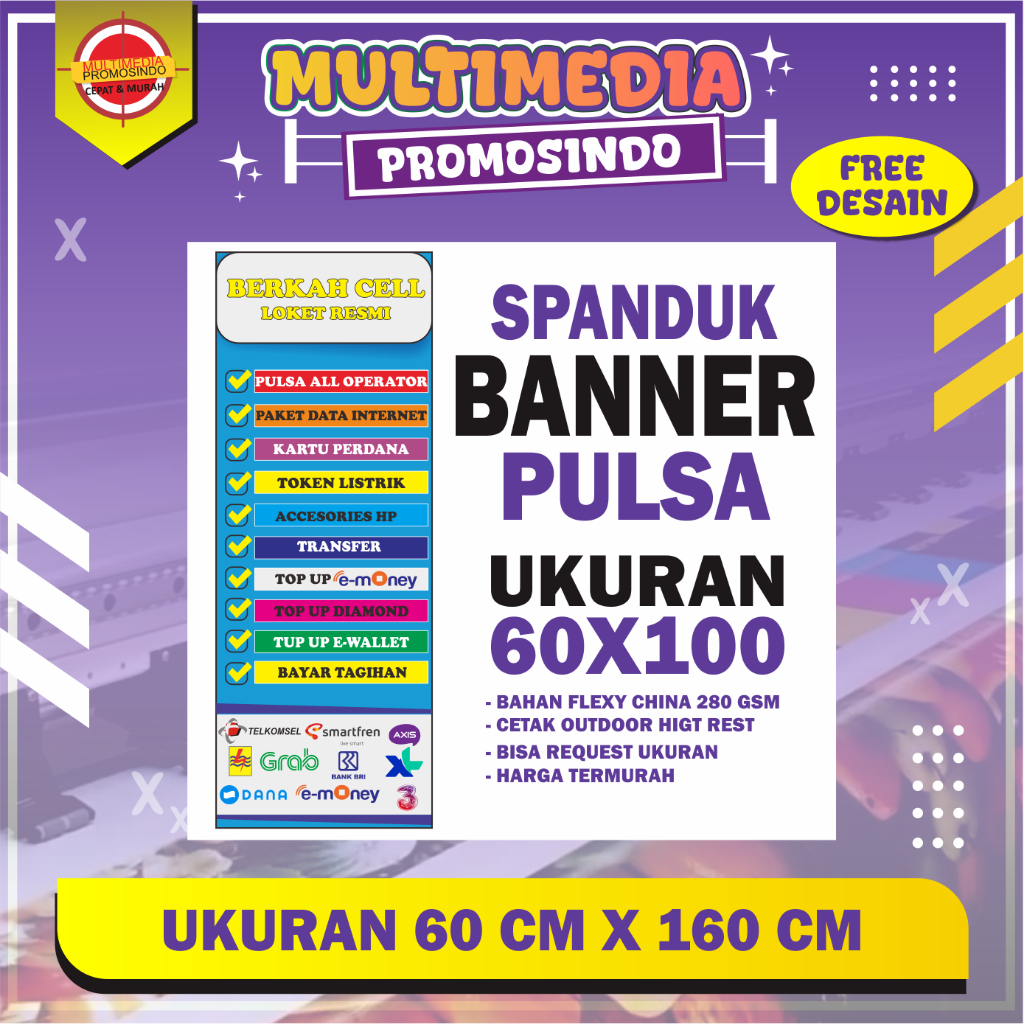 Jual Spanduk Cell Terlengkap & Harga Terbaru Juni 2026 | Shopee Indonesia