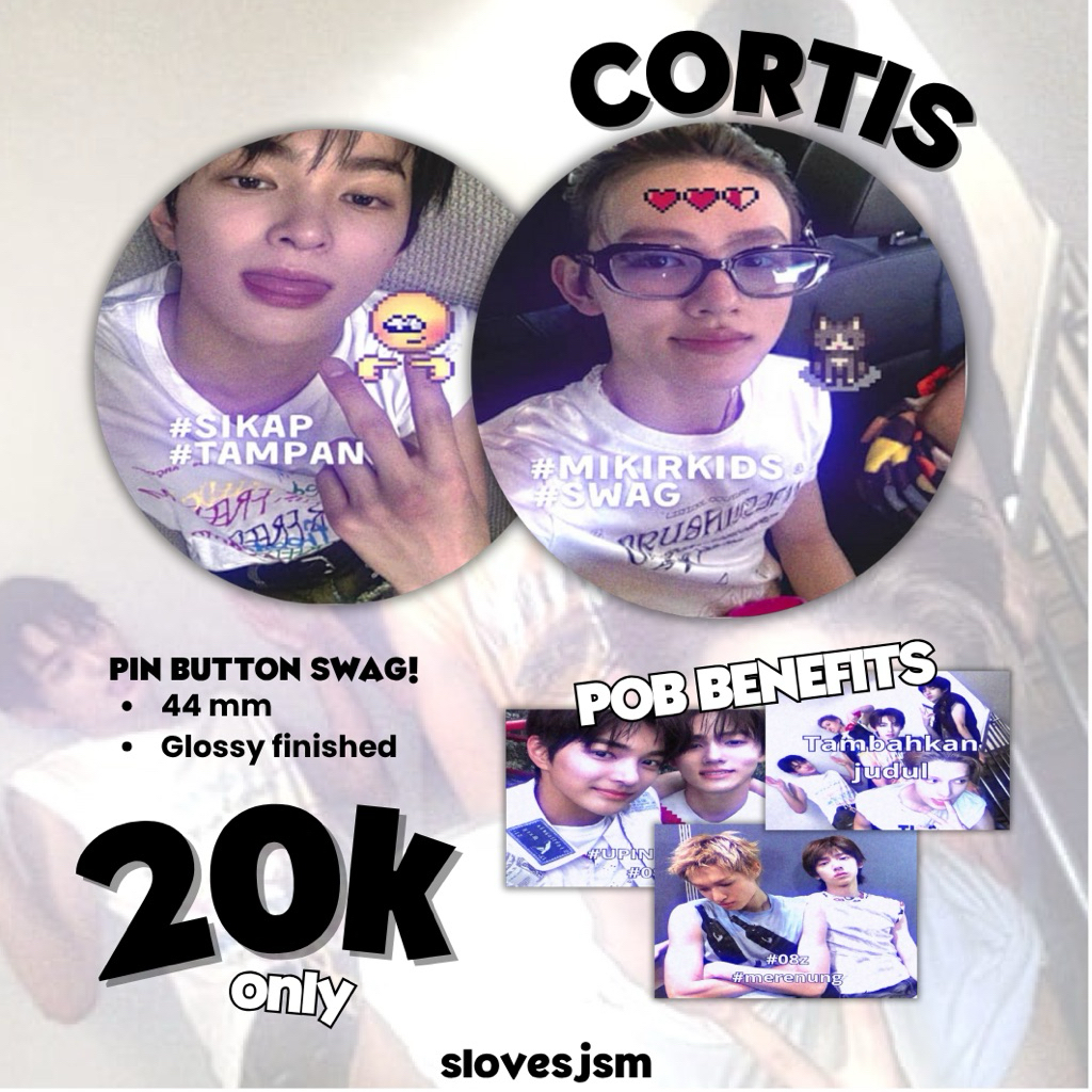 Jual GO!SWAG PIN BUTTON CORTIS | Saa's Loops | Shopee Indonesia
