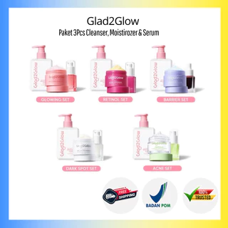 Glad2Glow 3in1 Skincare Paket 3 Pcs Glowing Set