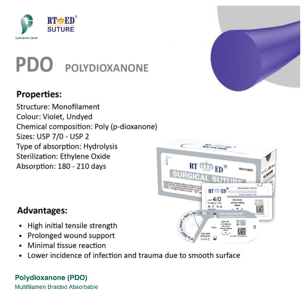 Jual Benang Jahit Operasi Monofilamen Absorbable PDO PGCL BOX | Shopee ...
