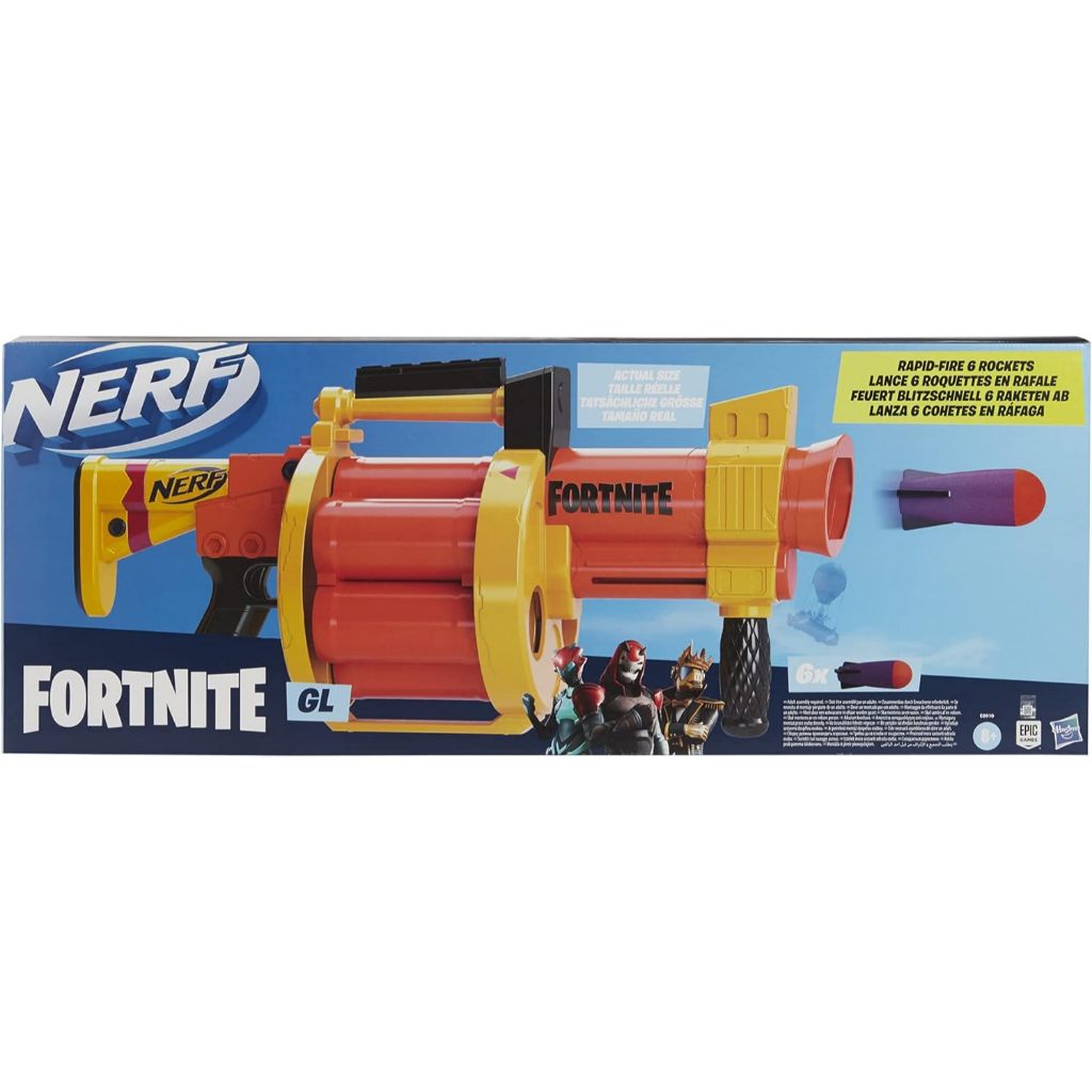 Jual Nerf Fortnite GL Rocket-Firing Blaster - 6-Rocket Drum, Pump-to ...