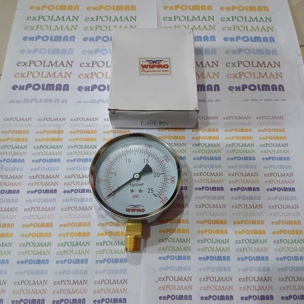Jual Manometer / pressure gauge angin WIPRO ukuran 4 Inch kapasitas 25 ...