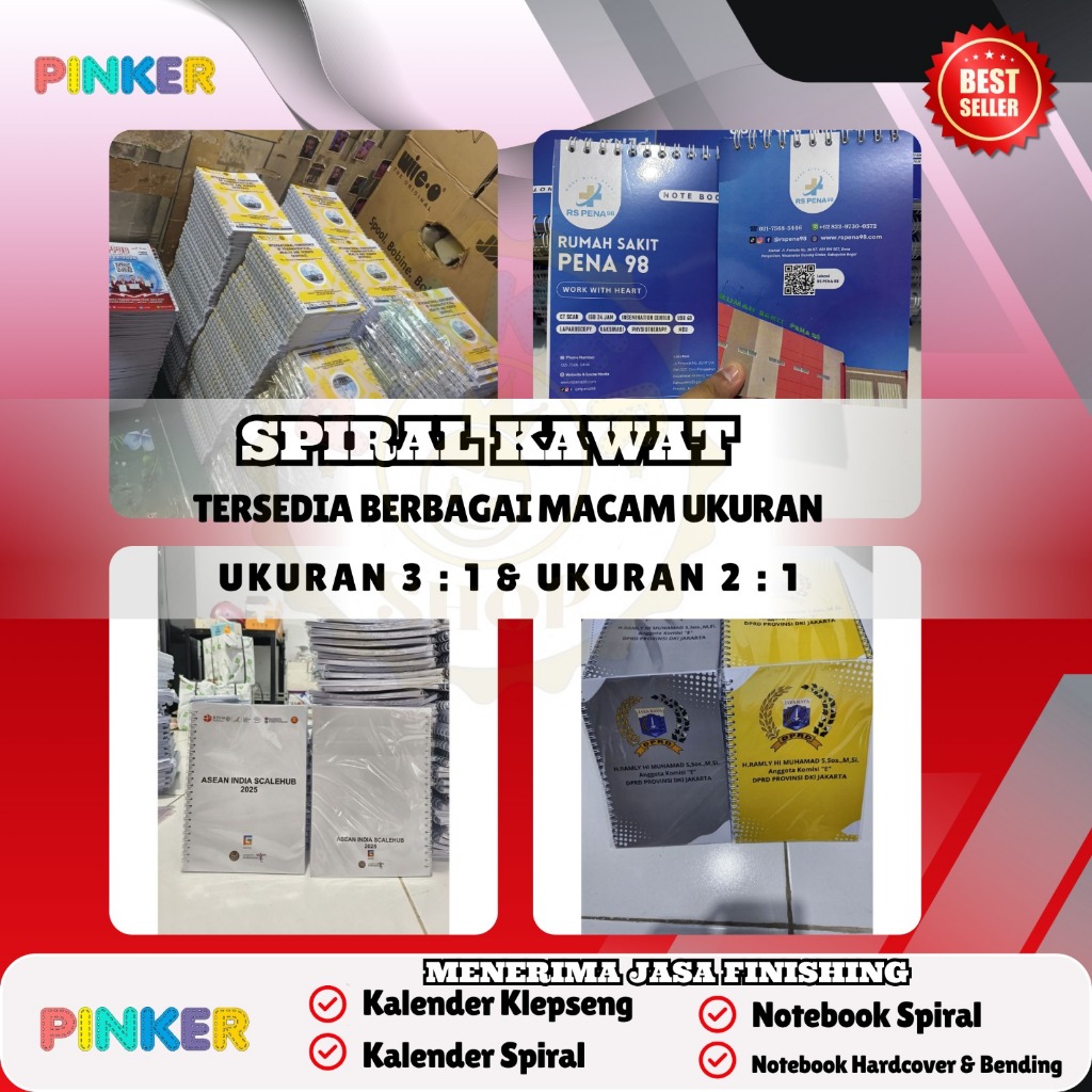 Jual Kawat Spiral 3/8putih Radiance spiral kalender meja wire spool ...
