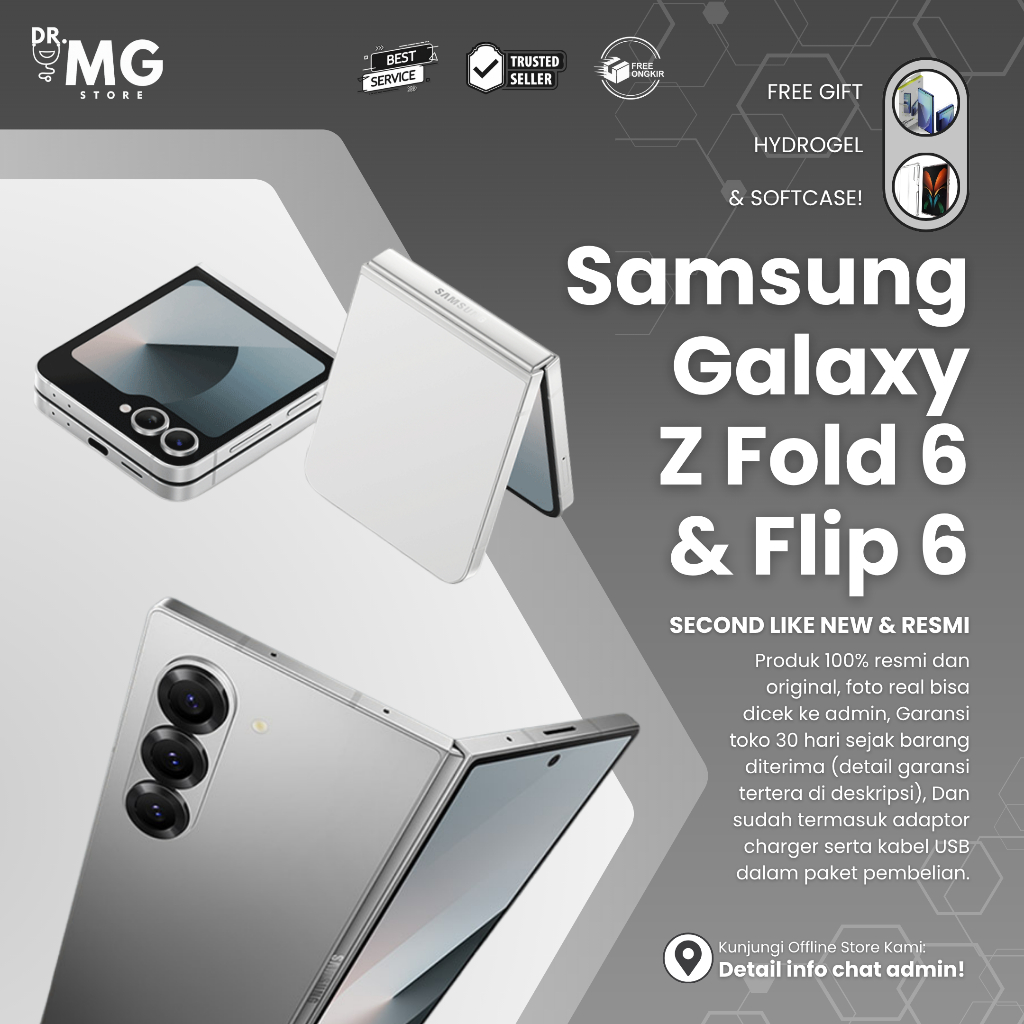 SEIN | Samsung Galaxy Z Fold 6 dan Galaxy Z Flip 6 1Tb | 512Gb | 256Gb Fullset Resmi Original Likenew