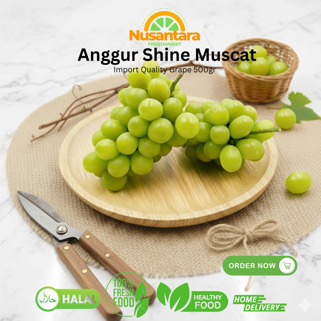 Jual Anggur Shine Muscat 500g Manis Segar | Shopee Indonesia