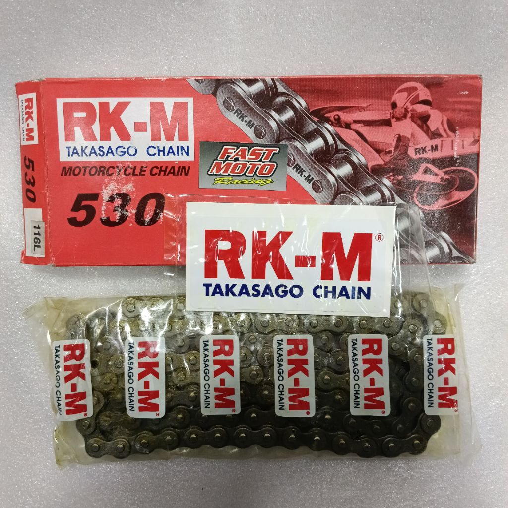 Jual Rantai 530 panjang 116L merk RKM RK takasago malaysia | Shopee ...