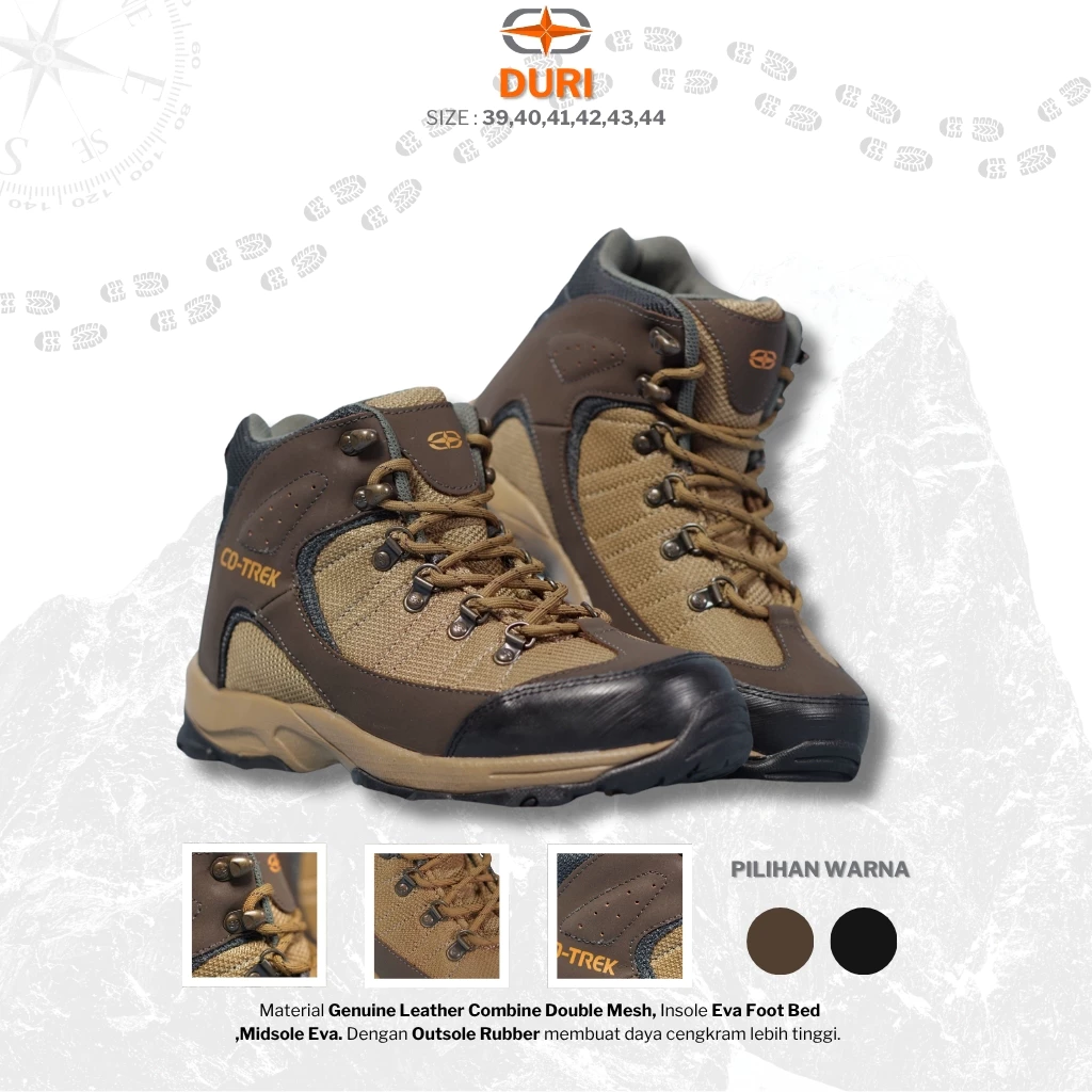 Sepatu Gunung Duri Cotrek Adventure Unisex Anti-Slip