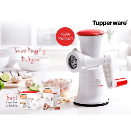 Tupperware Speedy Mincer Plus penggiling manual tarik untuk daging dan bumbu