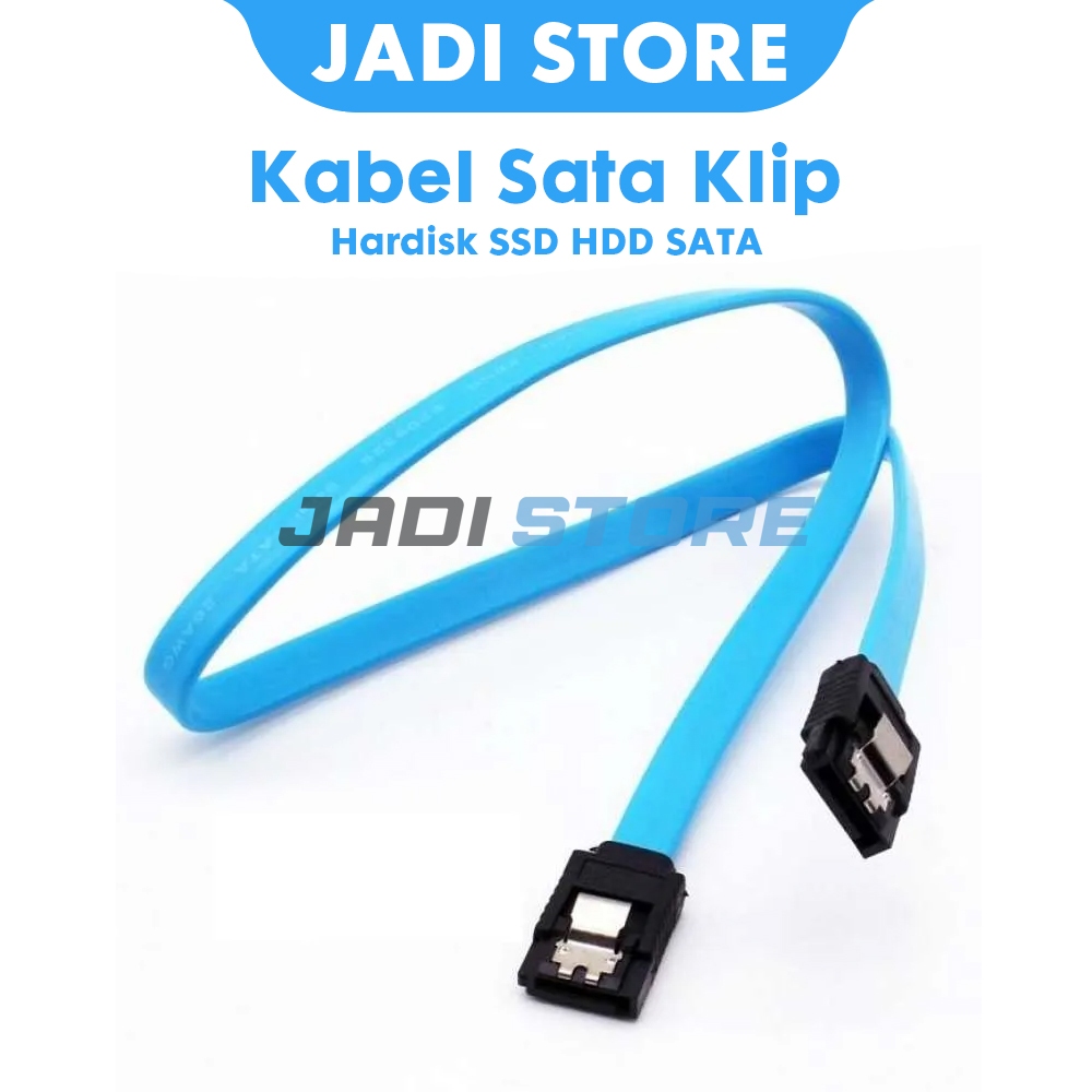 Jual Kabel Data SATA 3 6Gbps Jepit Clip Premium L Shape Pin Lock Besi ...
