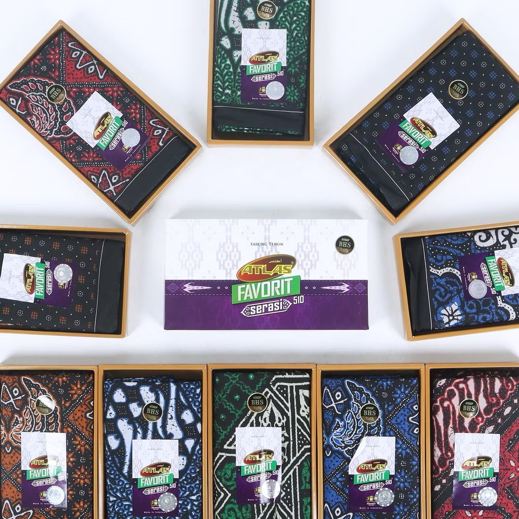 Grosir 10 Pcs Atlas Favorit Motif BHS Batik Kembang Dewasa
