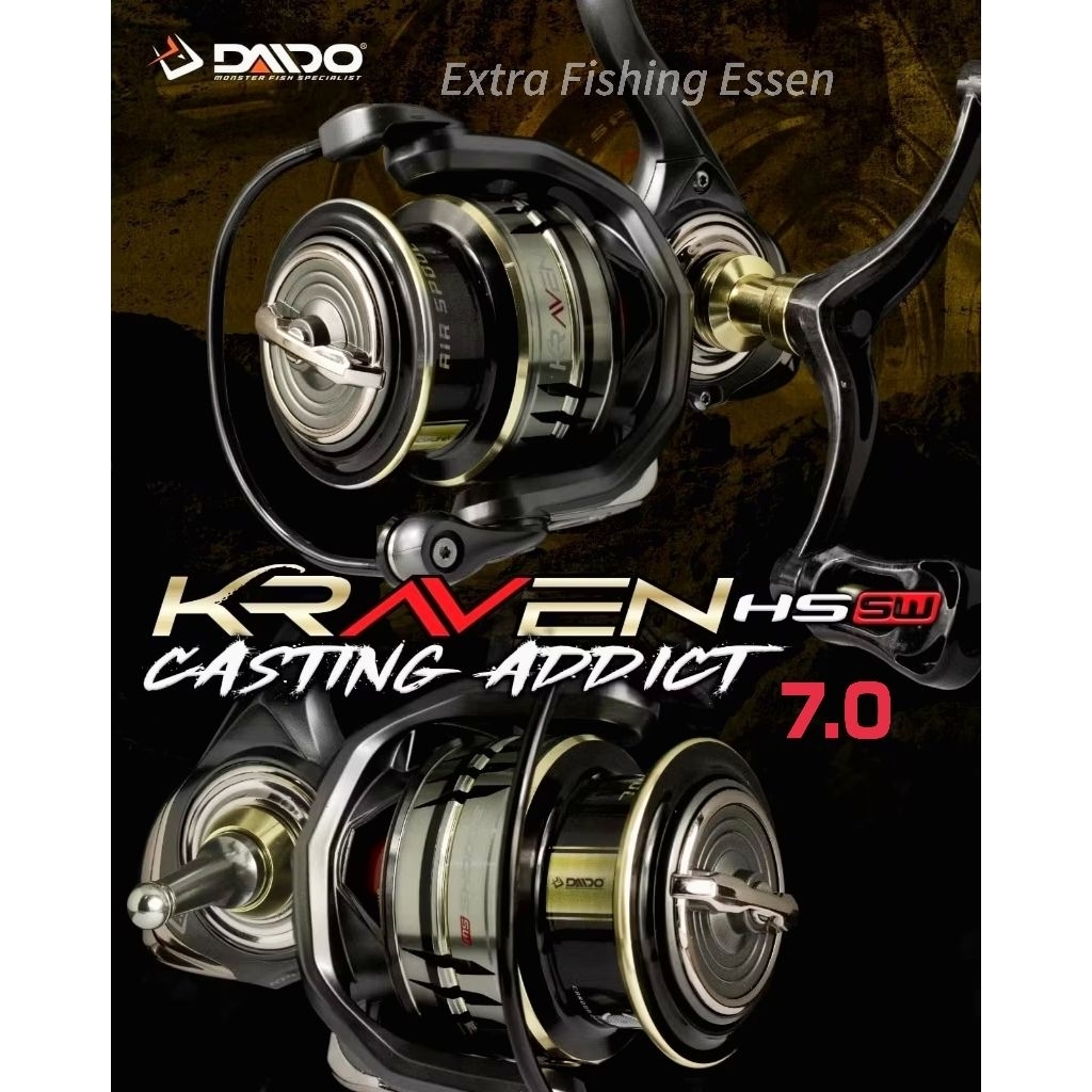 Jual REEL DAIDO KRAVEN 7.0 HS SW 2000 3000 Saltwater, ukuran 1000PS SW ...