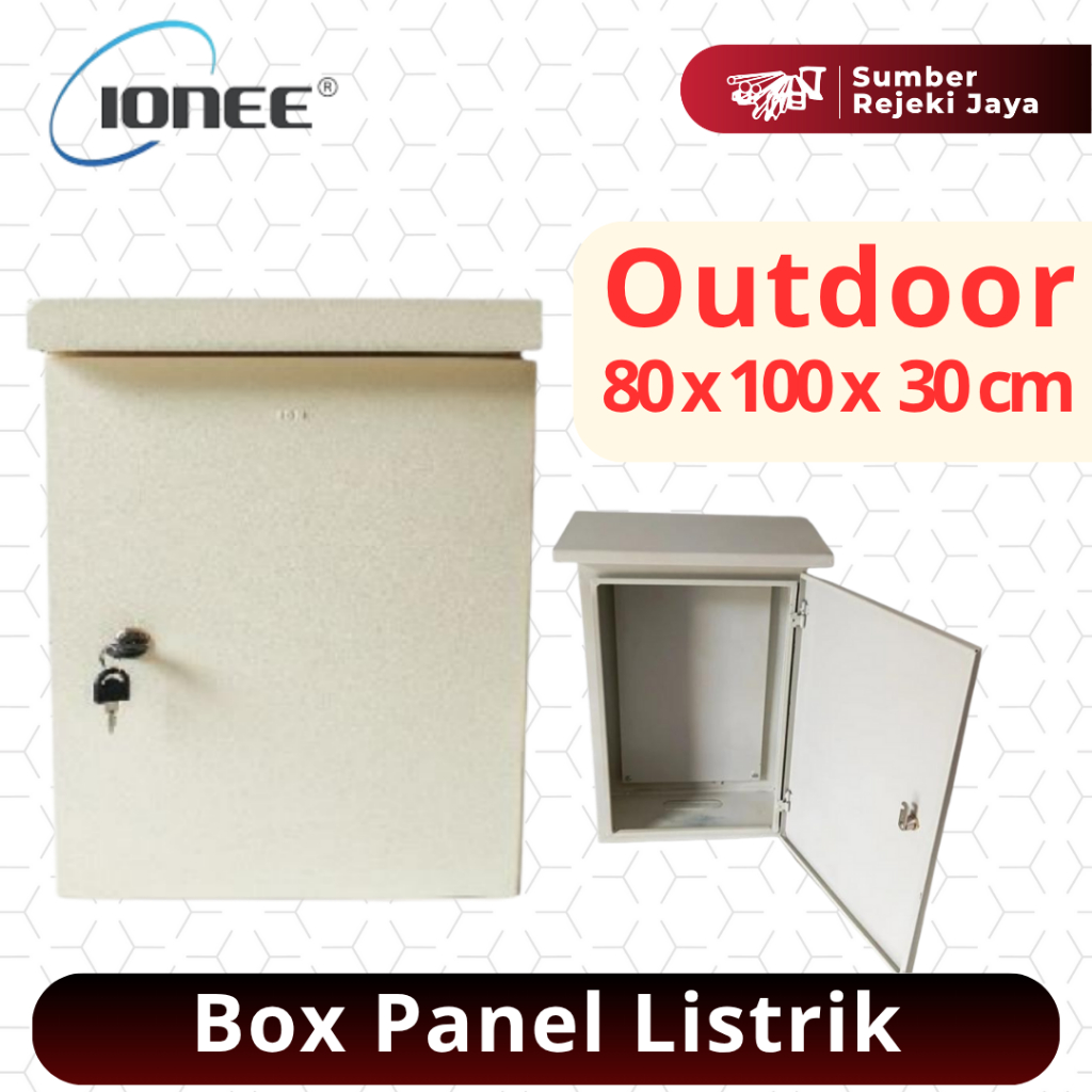 IONEE Box panel listrik outdoor 80 x 100 x 30cm | Besi Cream