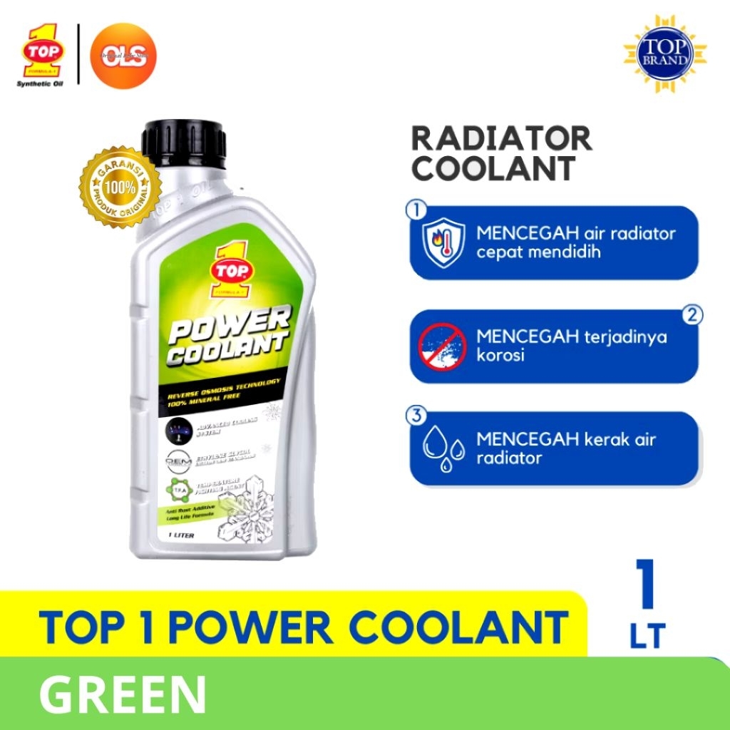 Jual TOP 1 POWER COOLANT [GREEN] RADIATOR COOLANT - ORIGINAL GREEN [1L ...