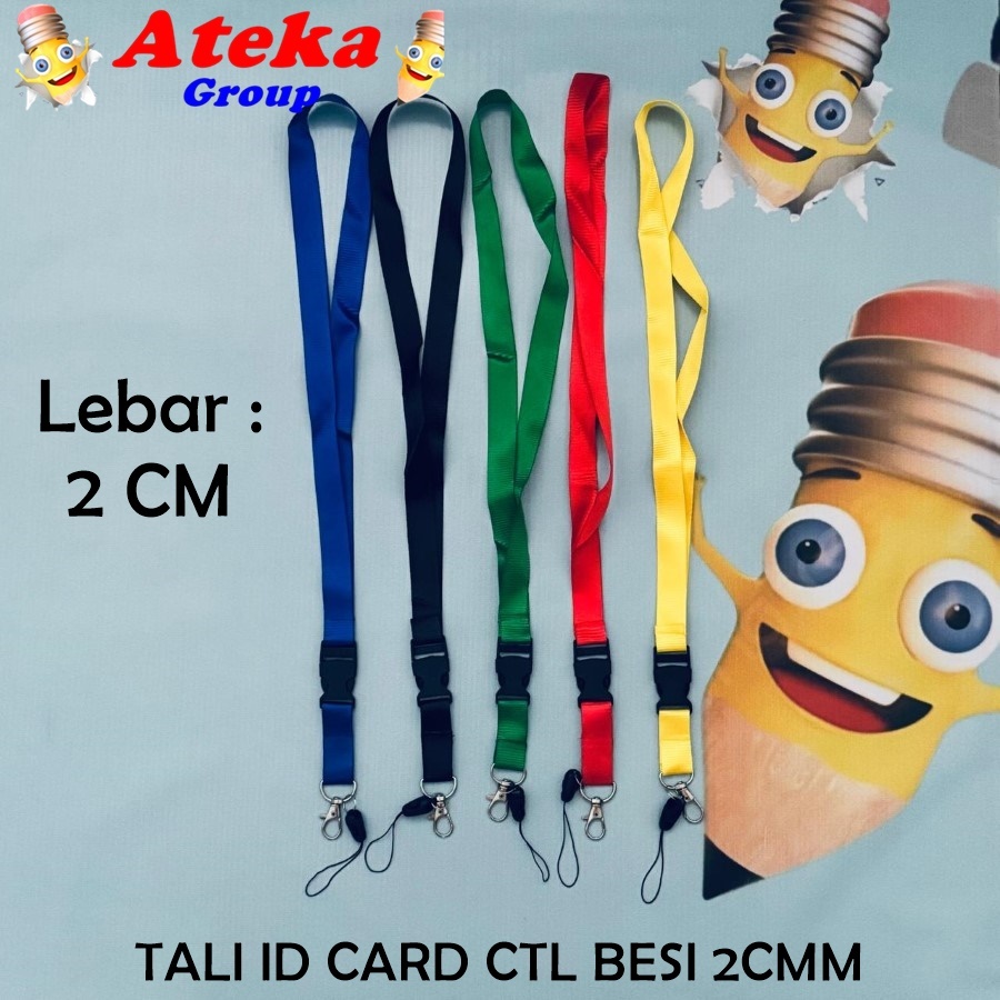 Jual [5PCS] Tali ID Card 2cm Polyester Stopper Seminar Kantoran ...