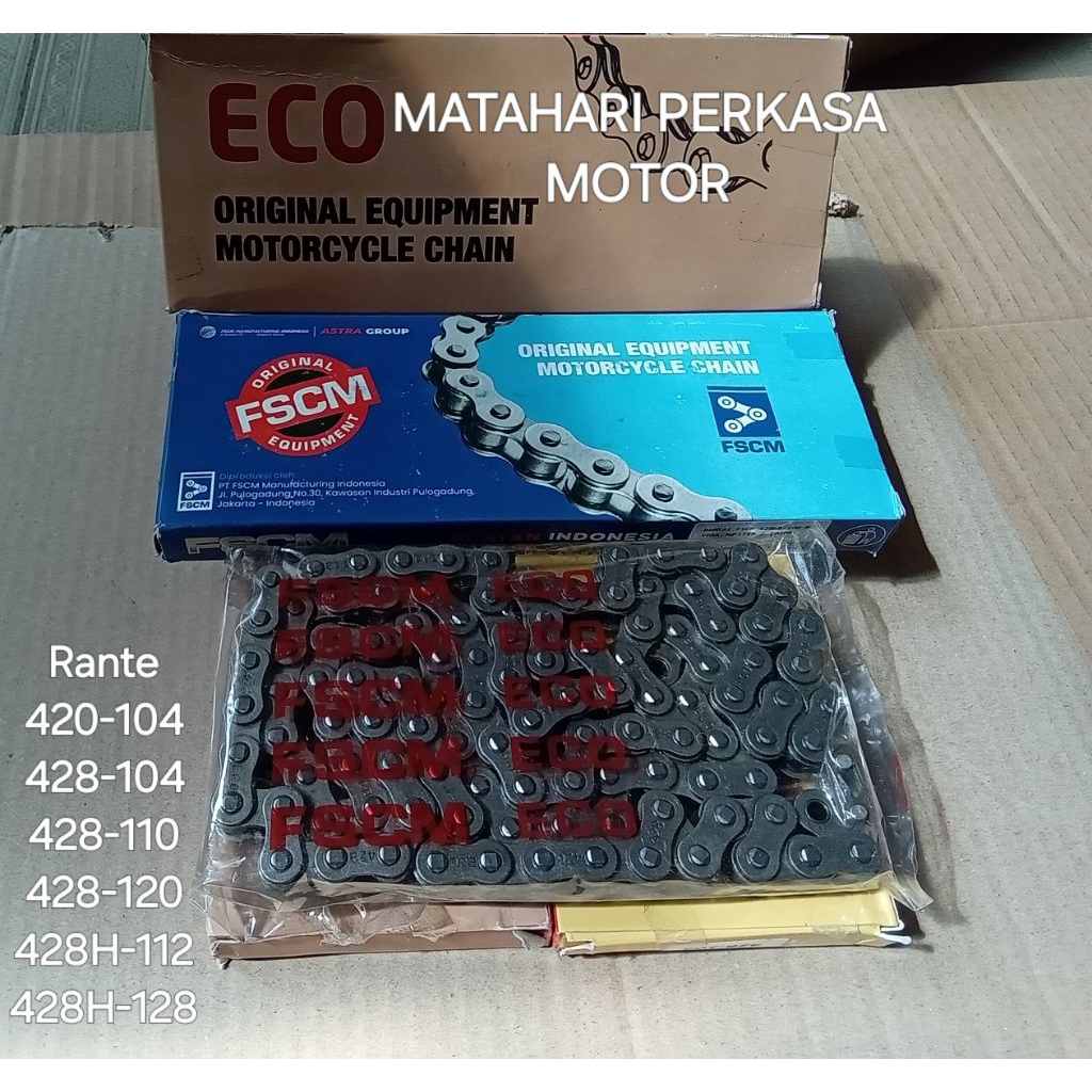 Jual RANTAI MOTOR RANTE FSCM/ECO 420,428,428H | Shopee Indonesia