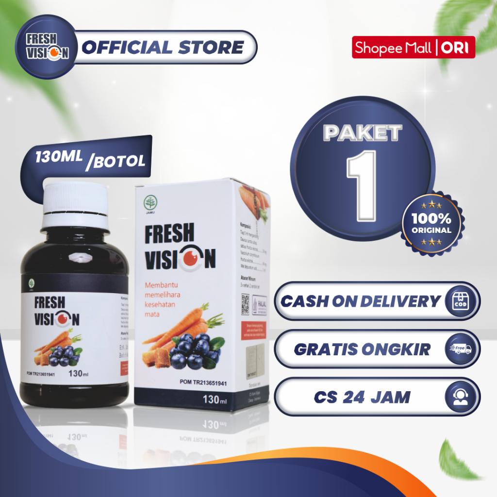 Jual Fresh Vision 130 ml SALE!!! Atasi Masalah Mata Merah dan Minus ...