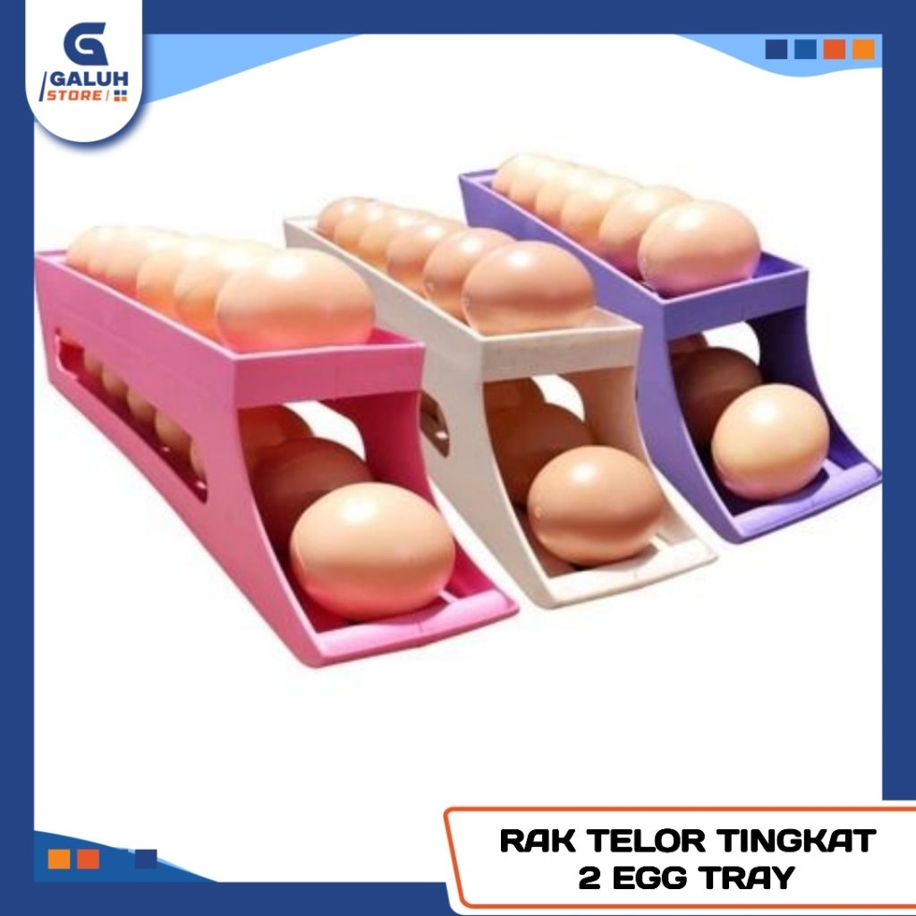 Jual Rak Telor 2 Tingkat Egg Tray - Tempat Telor 2 Tingkat | Shopee ...