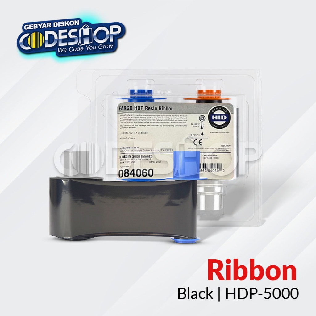 Jual Fargo HDP5000 Ribbon Black Monochrome 3000 Images 084060 Tinta ...