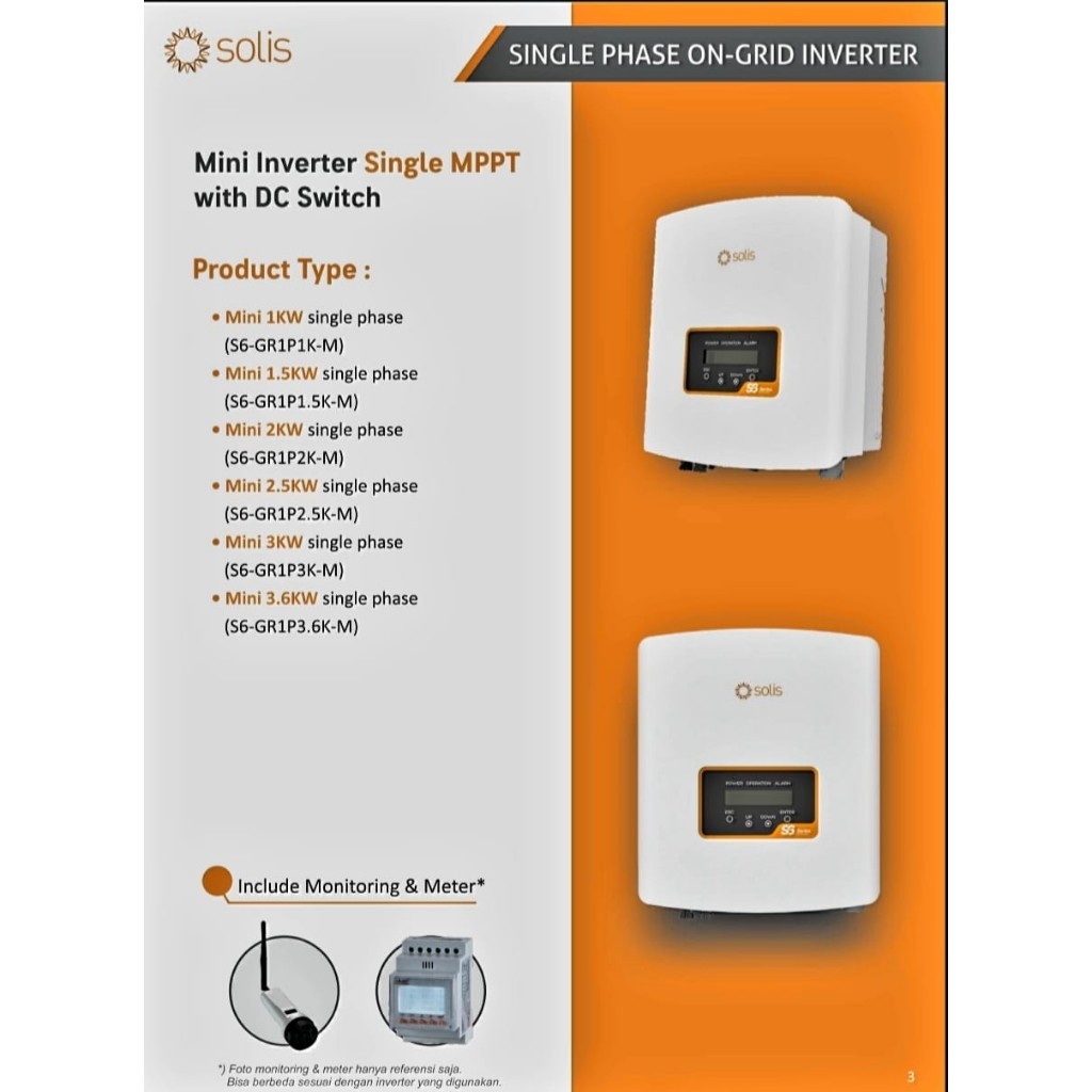 Jual Solis S6-GR1P2K-M MINI Ongrid Gridtie 2 KW Single Phase Single ...
