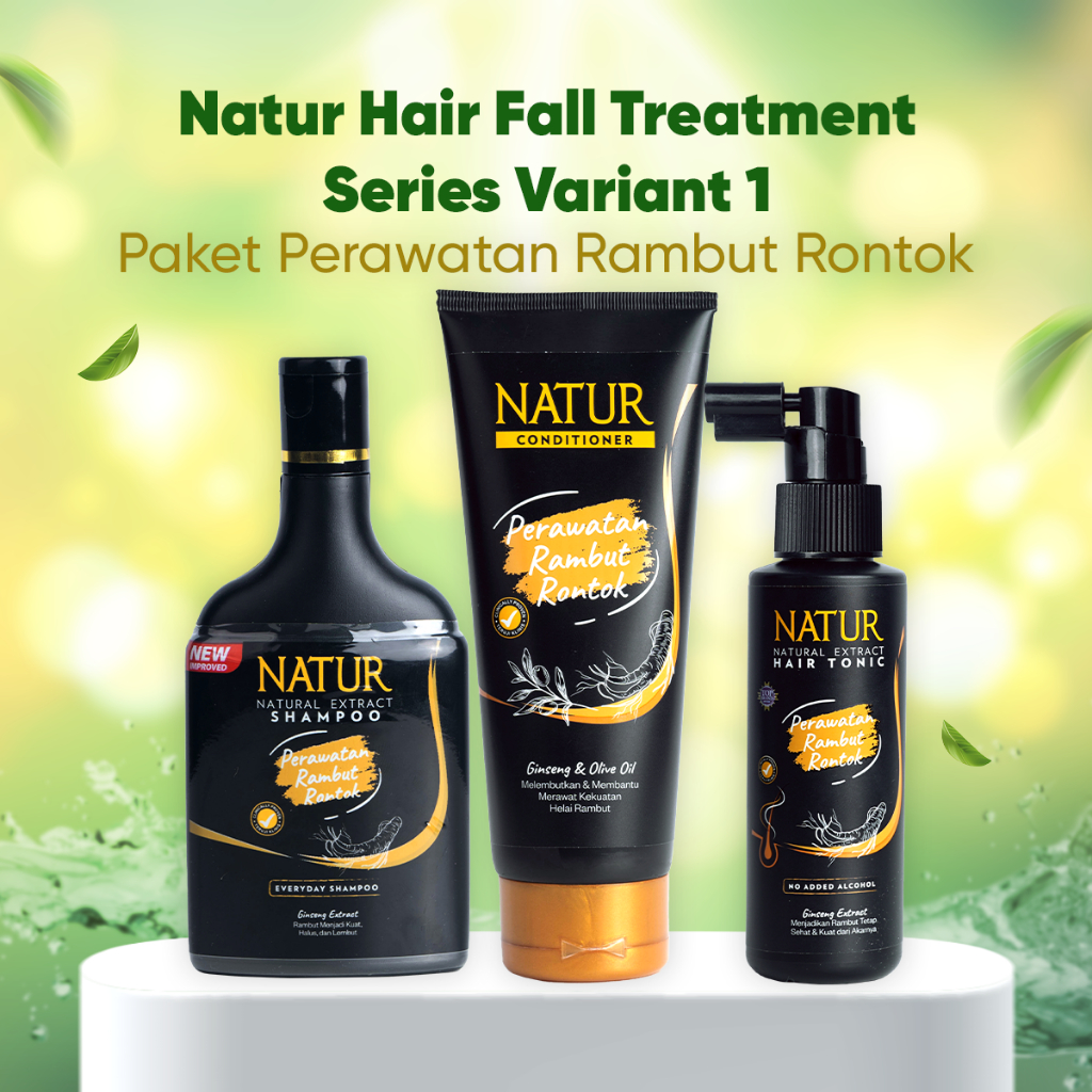 Jual Natur Hair Fall Treatment - Varian 1 - Paket Perawatan untuk ...