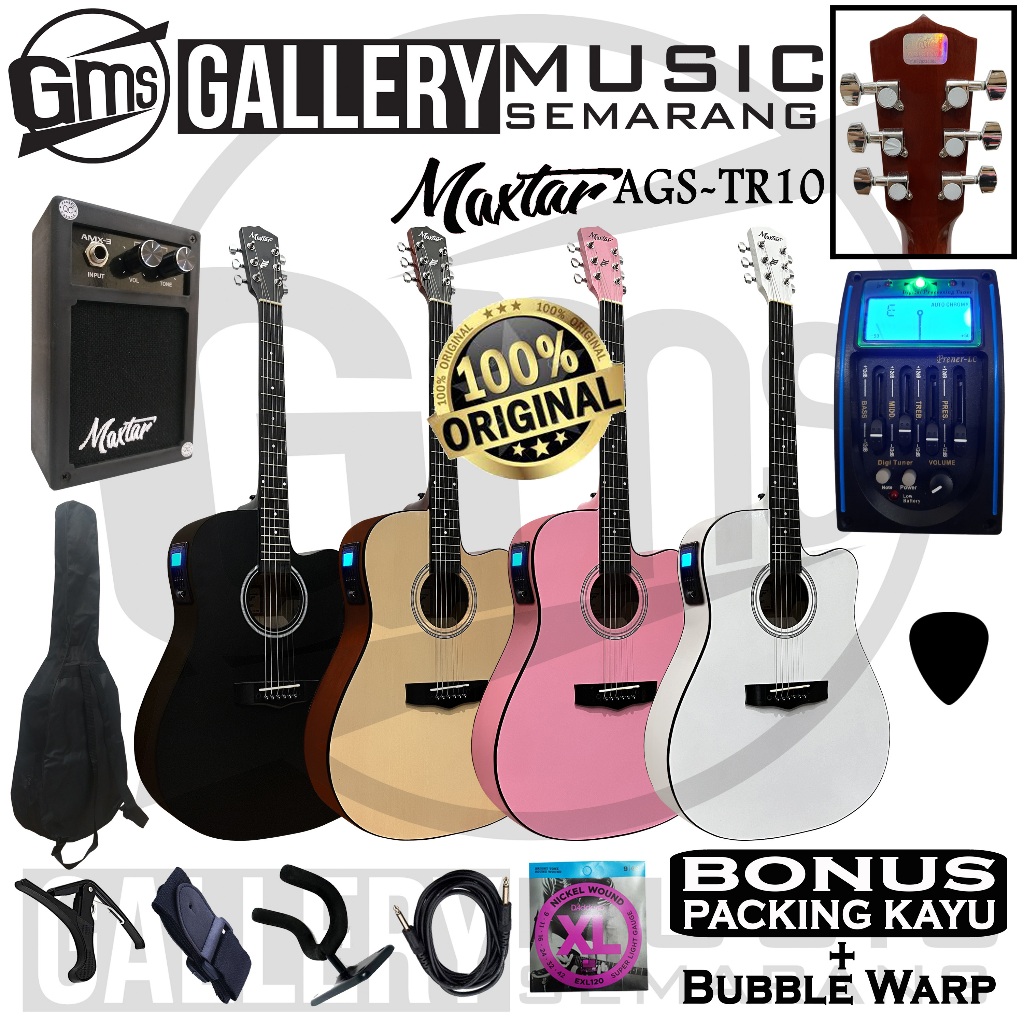 ORIGINAL!!! Gitar Akustik Elektrik Maxtar AGS-TR10 Gitar Maxtar Original