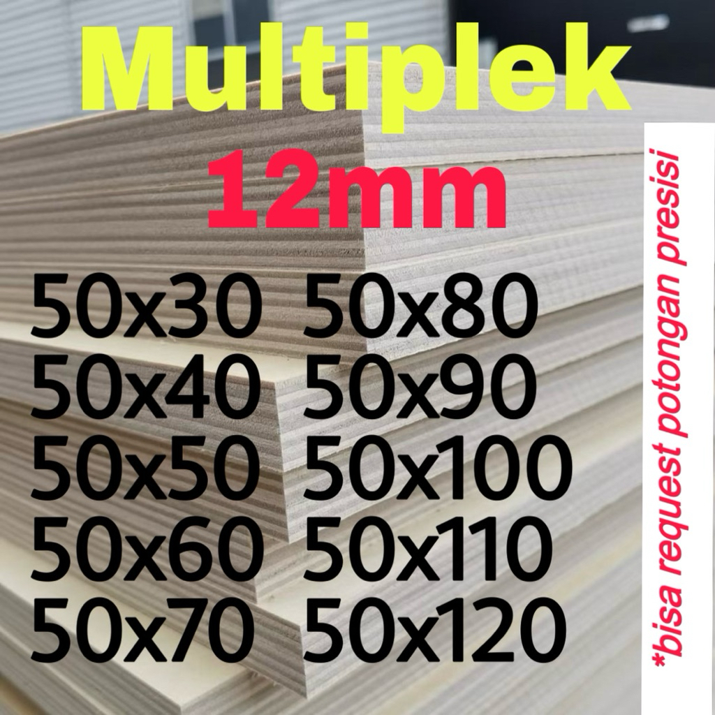 Jual Multiplek 12mm Siap Pakai Ukuran Presisi Tinggi | Shopee Indonesia