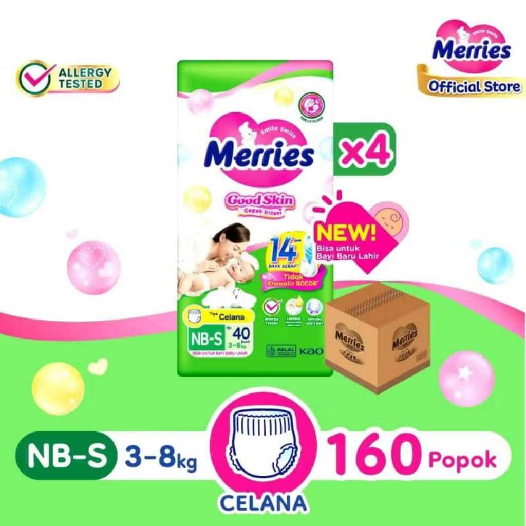 Jual [1 Karton] Merries Good Skin Nbs40 M34 L30 XL26 XXL28 New Born Dus ...