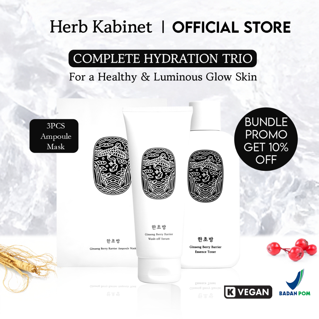 Jual HERB Ginseng Berry Barrier WashOff Serum 150ml + Essence